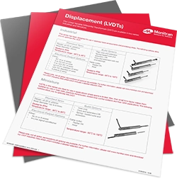 displacement LVDTs brochure by Monitran